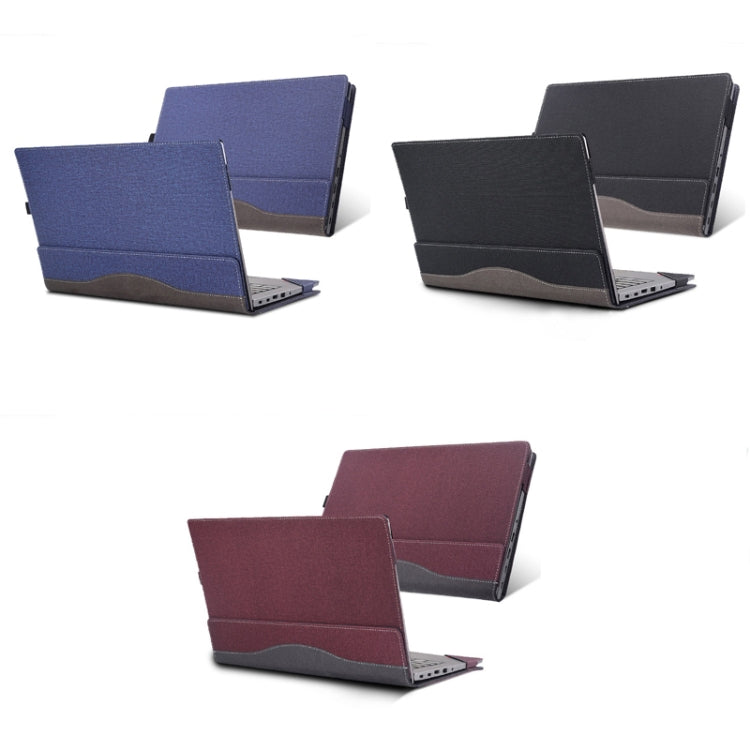 For Lenovo V14 G3 ABA / IAP Laptop Leather Anti-Fall Protective Case(Wine Red) - 14.1 inch by buy2fix | Online Shopping UK | buy2fix