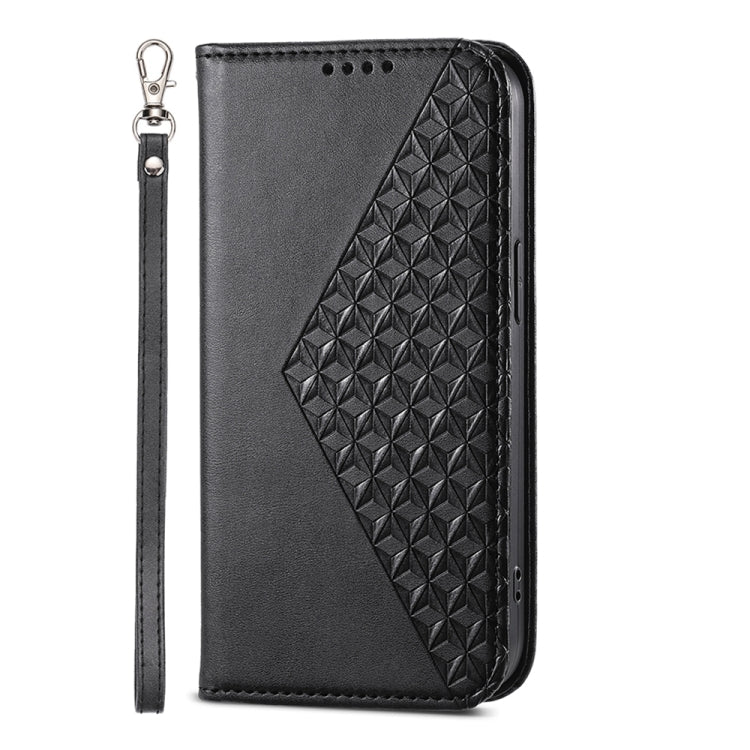 For Google Pixel 9 Cubic Grid Calf Texture Magnetic Leather Phone Case(Black) - Google Cases by buy2fix | Online Shopping UK | buy2fix