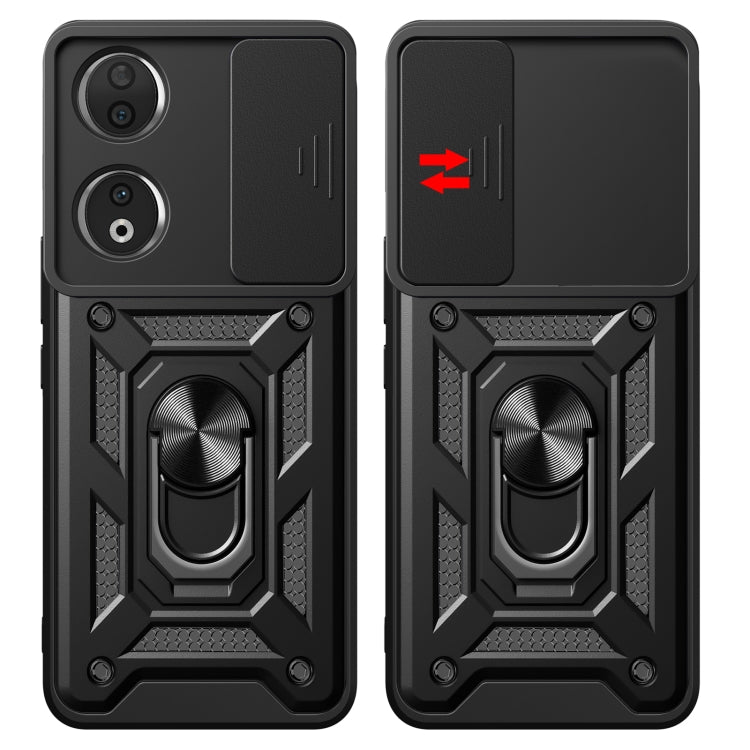 For Honor 90 5G Sliding Camera Cover Design TPU+PC Phone Case(Black) - Honor Cases by buy2fix | Online Shopping UK | buy2fix