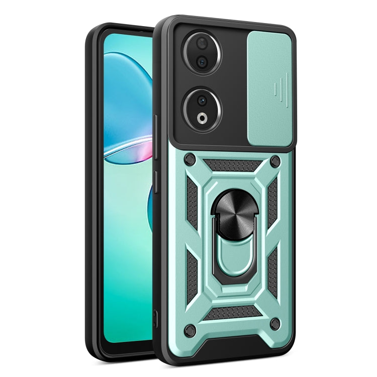 For Honor 90 5G Sliding Camera Cover Design TPU+PC Phone Case(Green) - Honor Cases by buy2fix | Online Shopping UK | buy2fix