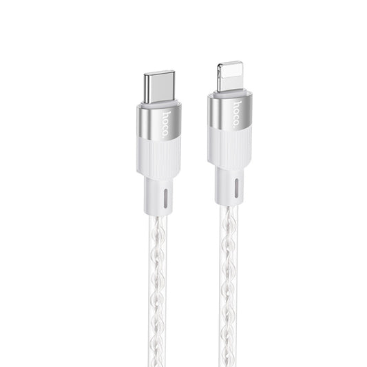 hoco X99 Crystal Junction PD 20W USB-C / Type-C to 8 Pin Silicone Charging Data Cable, Length:1m(Grey) - 2 in 1 Cable by hoco | Online Shopping UK | buy2fix