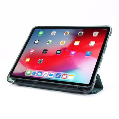 For iPad Air 13 2024 / Pro 12.9 2022 / 2021 Multi-folding TPU Leather Tablet Case with Holder & Pen Slot(Black) - iPad Pro 12.9 (2018) Cases by buy2fix | Online Shopping UK | buy2fix