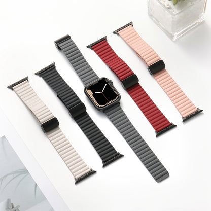 For Apple Watch Series 2 38mm Water Ripple Magnetic Folding Buckle Watch Band, Style: Bold Version(Starlight Color) - Watch Bands by buy2fix | Online Shopping UK | buy2fix