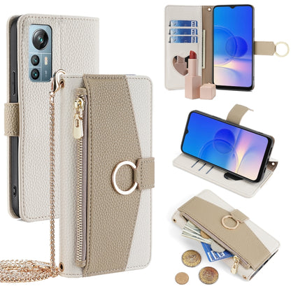 For Blackview A85 Crossbody Litchi Texture Leather Phone Case(White) - More Brand by buy2fix | Online Shopping UK | buy2fix