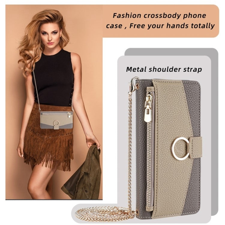 For Blackview Oscal C30 / Oscal C30 Pro Crossbody Litchi Texture Leather Phone Case(Grey) - More Brand by buy2fix | Online Shopping UK | buy2fix