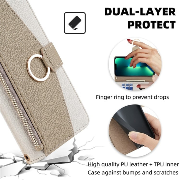 For Blackview Oscal C30 / Oscal C30 Pro Crossbody Litchi Texture Leather Phone Case(White) - More Brand by buy2fix | Online Shopping UK | buy2fix