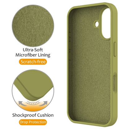 For iPhone 16 Plus Liquid Silicone MagSafe Magnetic Phone Case with Ring Holder(Willow Green) - iPhone 16 Plus Cases by buy2fix | Online Shopping UK | buy2fix