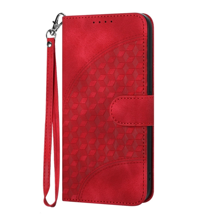 For Motorola Moto G Stylus 5G 2024 YX0060 Elephant Head Embossed Phone Leather Case with Lanyard(Red) - Motorola Cases by buy2fix | Online Shopping UK | buy2fix