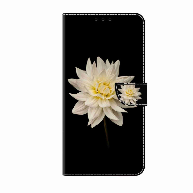 For Samsung Galaxy S24 Ultra 5G Crystal 3D Shockproof Protective Leather Phone Case(White Flower) - Galaxy S24 Ultra 5G Cases by buy2fix | Online Shopping UK | buy2fix