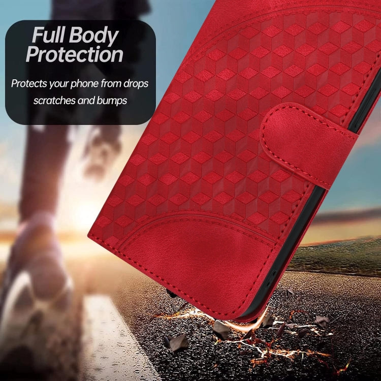 For Google Pixel 9 YX0060 Elephant Head Embossed Phone Leather Case with Lanyard(Red) - Google Cases by buy2fix | Online Shopping UK | buy2fix