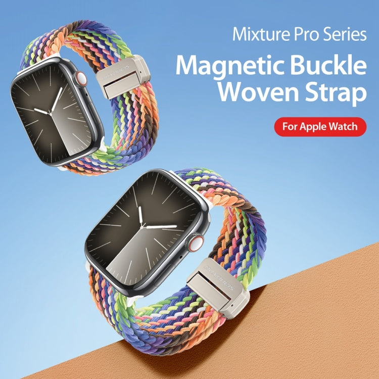 For Apple Watch Ultra 2 49mm DUX DUCIS Mixture Pro Series Magnetic Buckle Nylon Braid Watch Band(New Rainbow) - Watch Bands by DUX DUCIS | Online Shopping UK | buy2fix