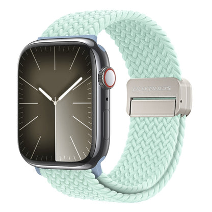 For Apple Watch Series 8 41mm DUX DUCIS Mixture Pro Series Magnetic Buckle Nylon Braid Watch Band(Light Mint) - Watch Bands by DUX DUCIS | Online Shopping UK | buy2fix