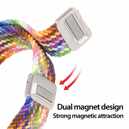 For Apple Watch Series 3 38mm DUX DUCIS Mixture Pro Series Magnetic Buckle Nylon Braid Watch Band(New Rainbow) - Watch Bands by DUX DUCIS | Online Shopping UK | buy2fix