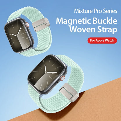 For Apple Watch 38mm DUX DUCIS Mixture Pro Series Magnetic Buckle Nylon Braid Watch Band(Light Mint) - Watch Bands by DUX DUCIS | Online Shopping UK | buy2fix