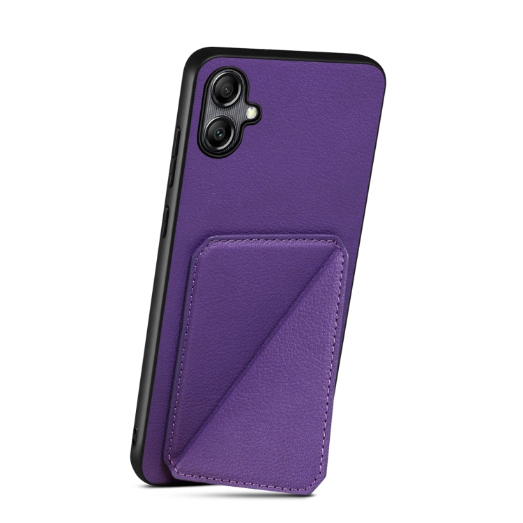 For Samsung Galaxy A20 / A30 Denior Imitation Calf Leather Back Phone Case with Holder(Purple) - Galaxy Phone Cases by Denior | Online Shopping UK | buy2fix