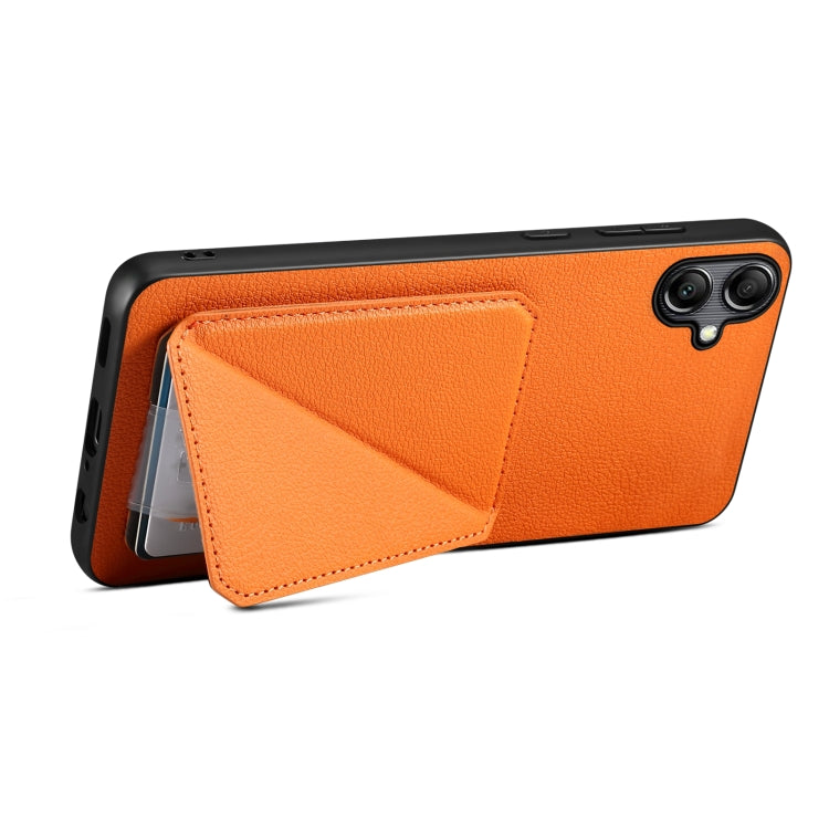 For Samsung Galaxy A54 5G Denior Imitation Calf Leather Back Phone Case with Holder(Orange) - Galaxy Phone Cases by Denior | Online Shopping UK | buy2fix