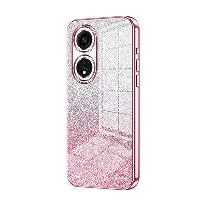 For OPPO A1 Pro Gradient Glitter Powder Electroplated Phone Case(Pink) - OPPO Cases by buy2fix | Online Shopping UK | buy2fix