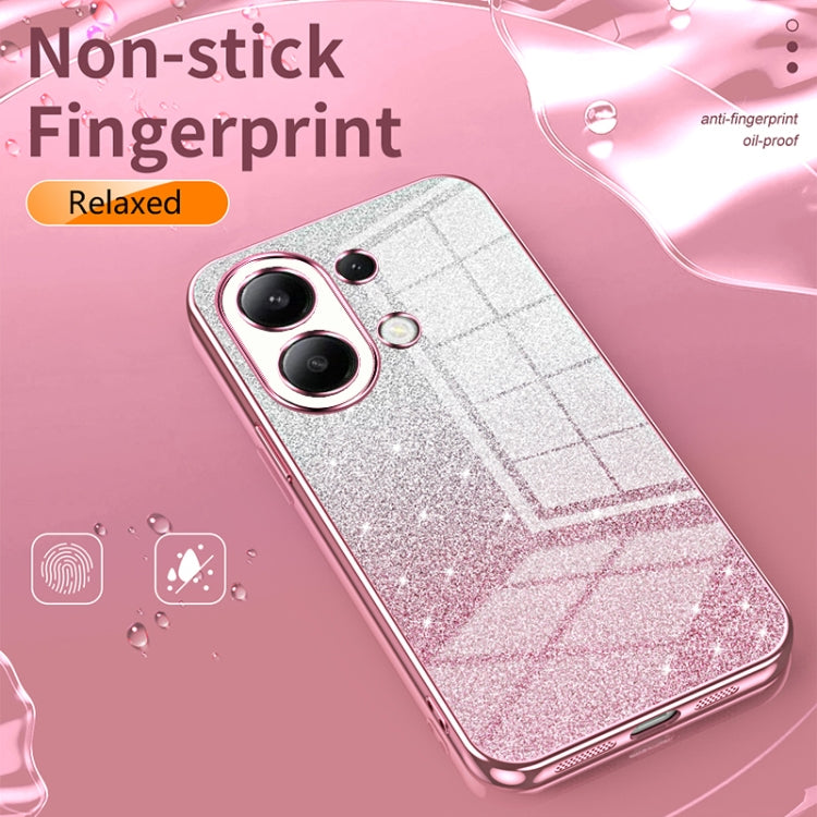 For Xiaomi Redmi Note 13 Pro 4G Gradient Glitter Powder Electroplated Phone Case(Black) - Note 13 Pro Cases by buy2fix | Online Shopping UK | buy2fix