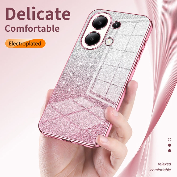 For Xiaomi Redmi Note 9 / 10X 4G Gradient Glitter Powder Electroplated Phone Case(Gold) - Xiaomi Cases by buy2fix | Online Shopping UK | buy2fix