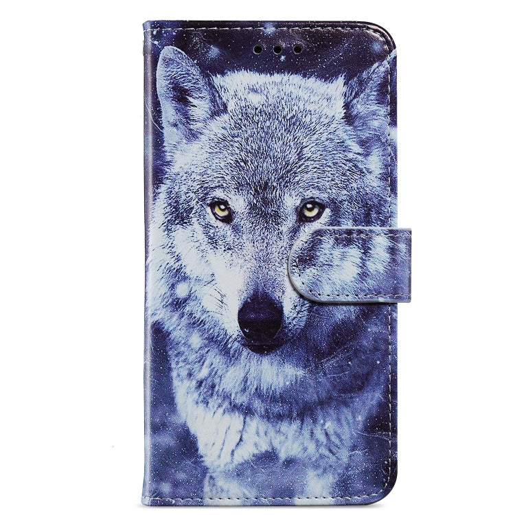 For Blackview A53 Pro Painted Pattern Horizontal Flip Leather Phone Case(White Wolf) - More Brand by buy2fix | Online Shopping UK | buy2fix