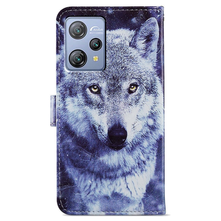 For Blackview A53 Pro Painted Pattern Horizontal Flip Leather Phone Case(White Wolf) - More Brand by buy2fix | Online Shopping UK | buy2fix