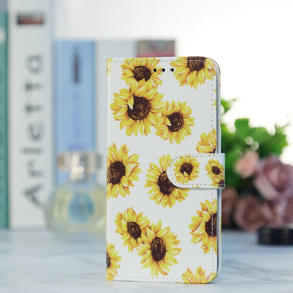 For Blackview A55 Pro Painted Pattern Horizontal Flip Leather Phone Case(Sunflower) - More Brand by buy2fix | Online Shopping UK | buy2fix