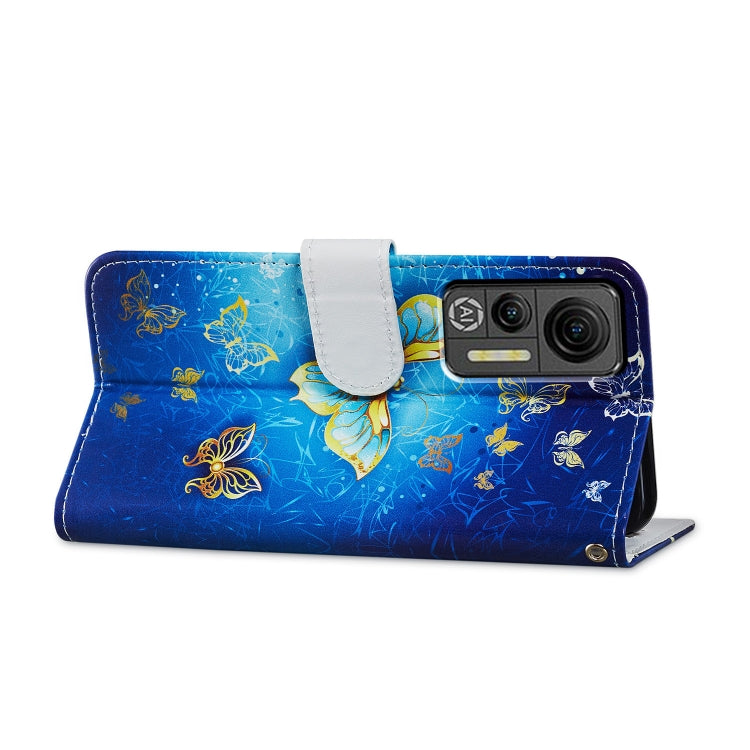 For Ulefone Note 14 Painted Pattern Horizontal Flip Leather Phone Case(Butterfly) - Ulefone Cases by buy2fix | Online Shopping UK | buy2fix