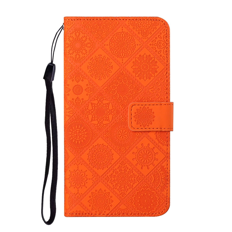 For Google Pixel 9 Pro XL Ethnic Style Embossed Pattern Leather Phone Case(Orange) - Google Cases by buy2fix | Online Shopping UK | buy2fix