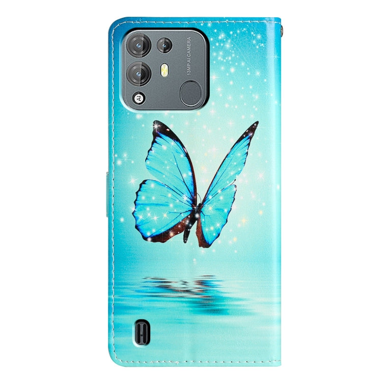 For Blackview A55 Pro Colored Drawing Leather Phone Case(Blue Butterfly) - More Brand by buy2fix | Online Shopping UK | buy2fix