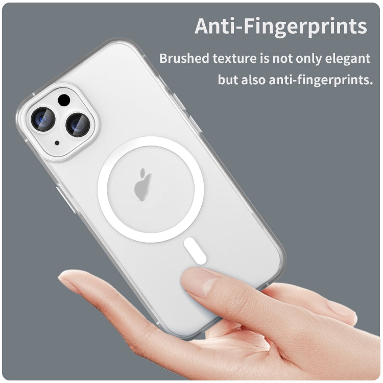 For iPhone 16 Plus MagSafe Frosted Translucent TPU + PC Full Coverage Phone Case(White) - iPhone 16 Plus Cases by buy2fix | Online Shopping UK | buy2fix