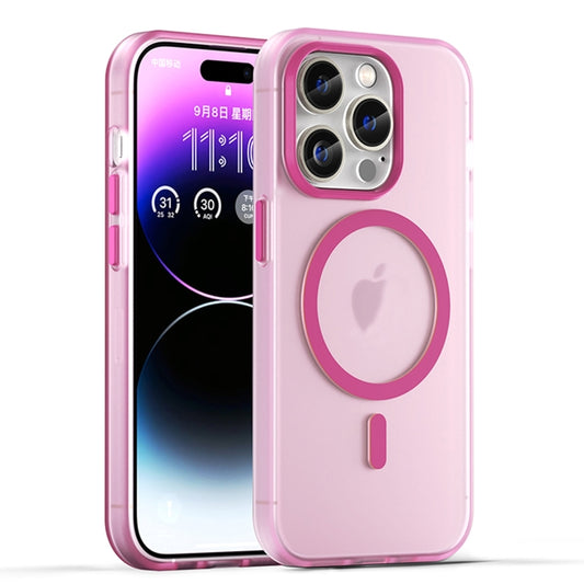 For iPhone 16 Pro Max MagSafe Frosted Translucent TPU + PC Full Coverage Phone Case(Pink) - iPhone 16 Pro Max Cases by buy2fix | Online Shopping UK | buy2fix