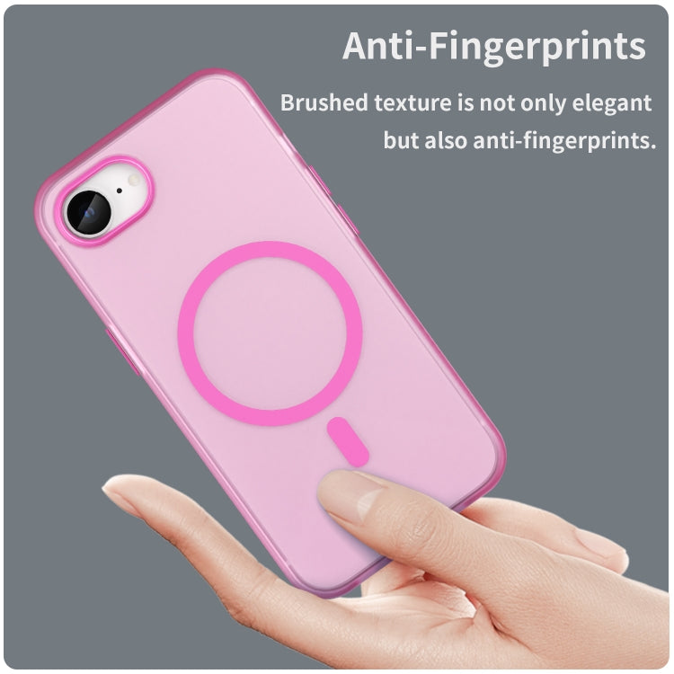 For iPhone SE 2024 MagSafe Frosted Translucent TPU + PC Full Coverage Phone Case(Pink) - More iPhone Cases by buy2fix | Online Shopping UK | buy2fix