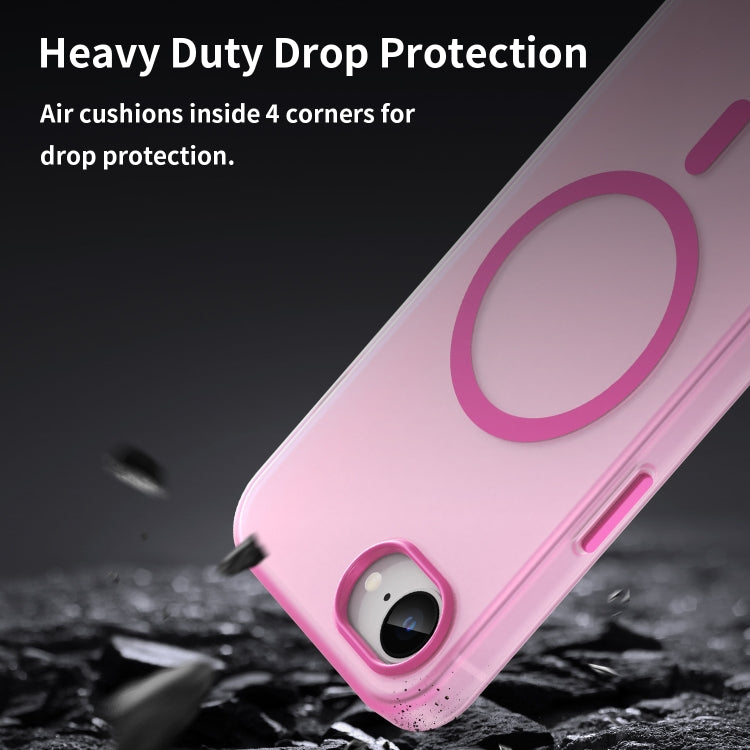 For iPhone SE 2024 MagSafe Frosted Translucent TPU + PC Full Coverage Phone Case(Pink) - More iPhone Cases by buy2fix | Online Shopping UK | buy2fix