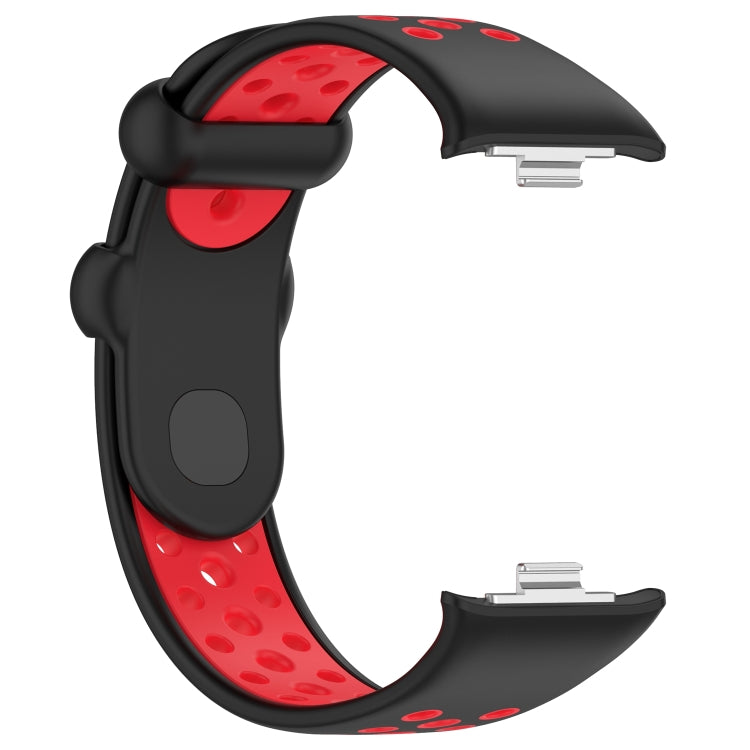 For Redmi Watch 4 Two Color Silicone Sports Watch Band(Black Red) - Watch Bands by buy2fix | Online Shopping UK | buy2fix