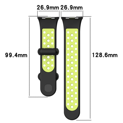 For Redmi Watch 4 Two Color Silicone Sports Watch Band(Black Red) - Watch Bands by buy2fix | Online Shopping UK | buy2fix