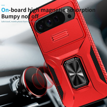 For Google Pixel 9 Pro XL Sliding Camshield Holder Phone Case(Red) - Google Cases by buy2fix | Online Shopping UK | buy2fix