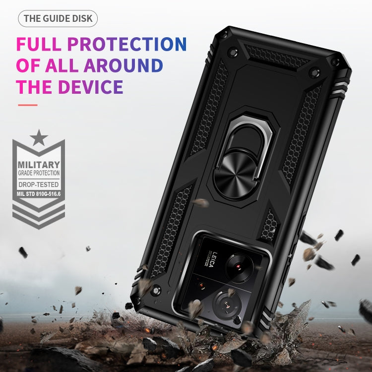 For Xiaomi 13T/13T Pro Shockproof TPU + PC Phone Case with Holder(Black) - Xiaomi Cases by buy2fix | Online Shopping UK | buy2fix