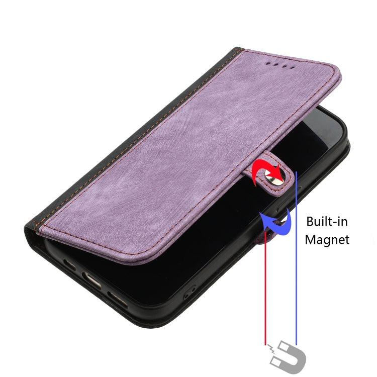 For Google Pixel 9 Pro Side Buckle Double Fold Hand Strap Leather Phone Case(Purple) - Google Cases by buy2fix | Online Shopping UK | buy2fix