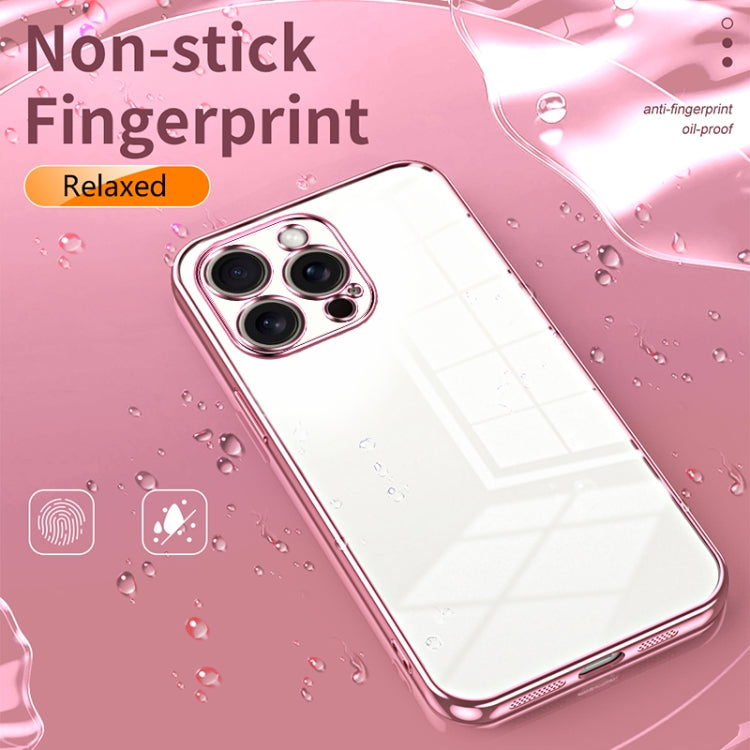 For iPhone 16 Pro Max Transparent Plating Fine Hole Phone Case(Silver) - iPhone 16 Pro Max Cases by buy2fix | Online Shopping UK | buy2fix