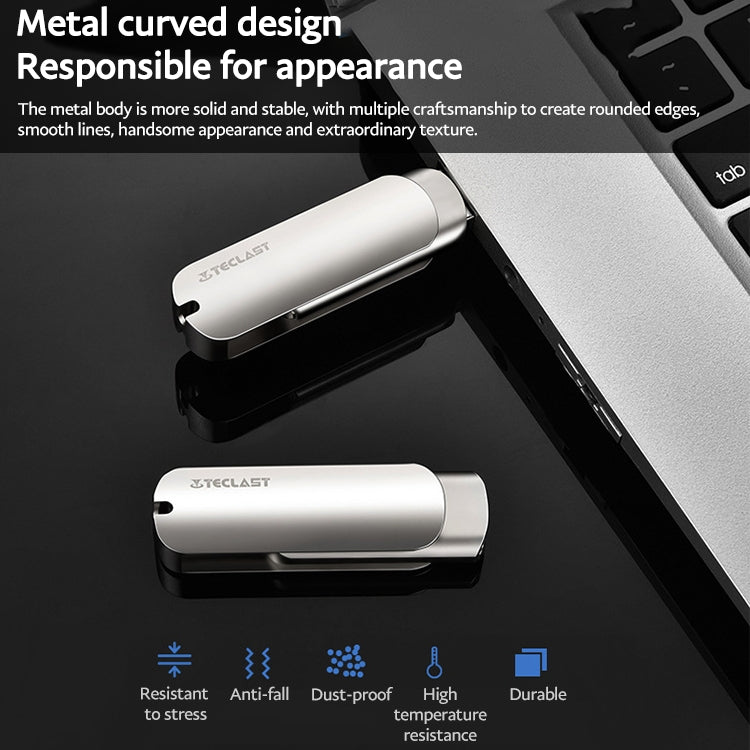 Teclast Leishen Plus Series USB3.0 Twister Flash Drive, Memory:64GB(Silver) - USB Flash Drives by TECLAST | Online Shopping UK | buy2fix