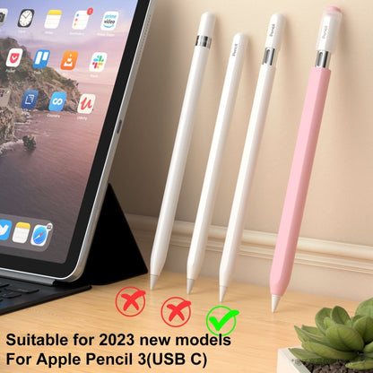 For Apple Pencil (USB-C) Transparent Jelly Stylus Protective Cover(Grey) - Pencil Accessories by buy2fix | Online Shopping UK | buy2fix