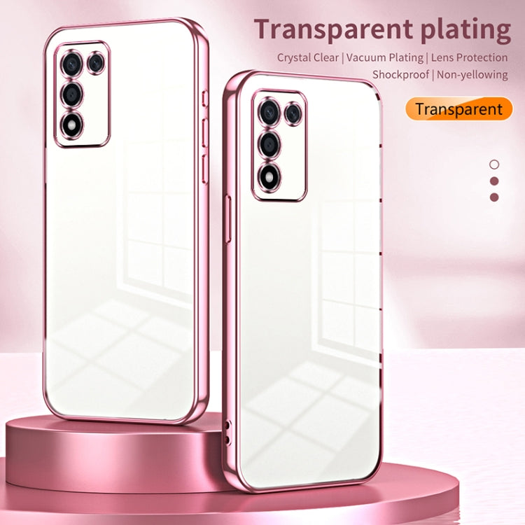 For OPPO K9s / K10 Energy Transparent Plating Fine Hole Phone Case(Silver) - OPPO Cases by buy2fix | Online Shopping UK | buy2fix