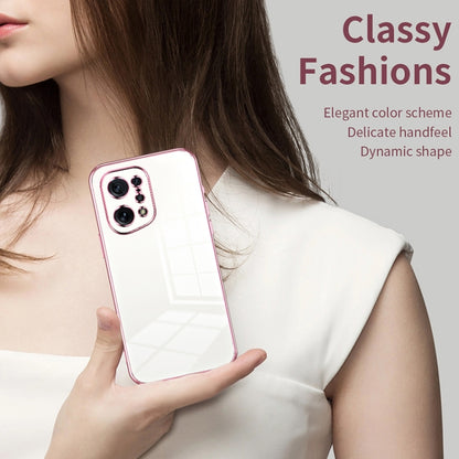 For OPPO Find X5 Transparent Plating Fine Hole Phone Case(Silver) - OPPO Cases by buy2fix | Online Shopping UK | buy2fix