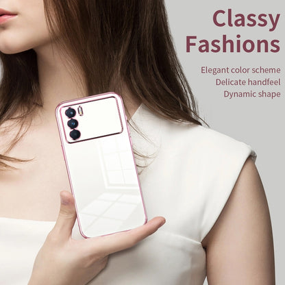 For OPPO K9 Pro Transparent Plating Fine Hole Phone Case(Purple) - OPPO Cases by buy2fix | Online Shopping UK | buy2fix