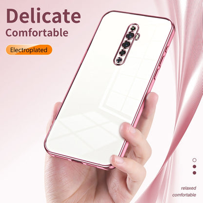 For OPPO Reno2 Z / Reno2 F Transparent Plating Fine Hole Phone Case(Black) - OPPO Cases by buy2fix | Online Shopping UK | buy2fix