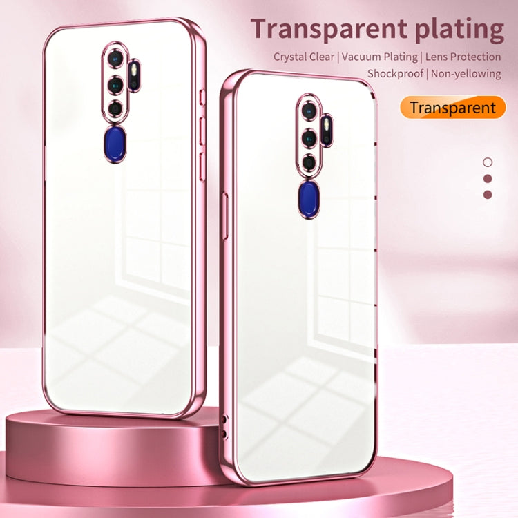 For OPPO A11x / A9 2020 Transparent Plating Fine Hole Phone Case(Silver) - OPPO Cases by buy2fix | Online Shopping UK | buy2fix