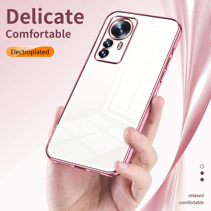 For Xiaomi 12 Pro / 12S Pro Transparent Plating Fine Hole Phone Case(Transparent) - Xiaomi Cases by buy2fix | Online Shopping UK | buy2fix