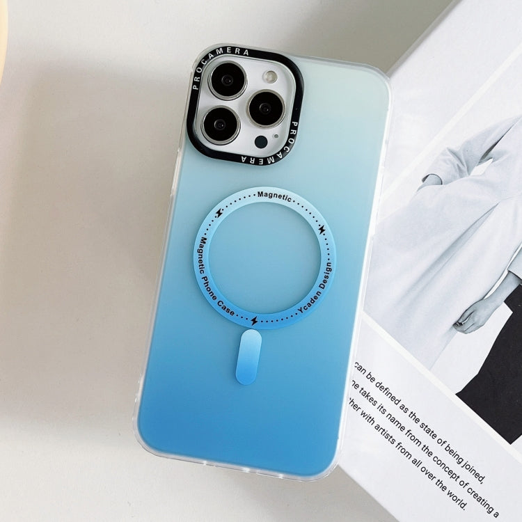 For iPhone 11 MagSafe IMD Gradient PC Hybrid TPU Phone Case(Blue) - iPhone 11 Cases by buy2fix | Online Shopping UK | buy2fix