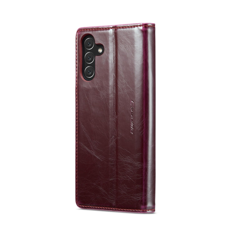 For Samsung Galaxy A15 CaseMe 003 Crazy Horse Texture Flip Leather Phone Case(Mulberry Red) - Galaxy Phone Cases by CaseMe | Online Shopping UK | buy2fix