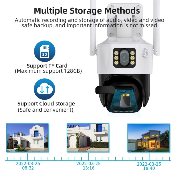 QX86 Motion Tracking Night Vision Smart Camera Supports Voice Intercom, Plug Type:US Plug(White) - Wireless Camera by buy2fix | Online Shopping UK | buy2fix